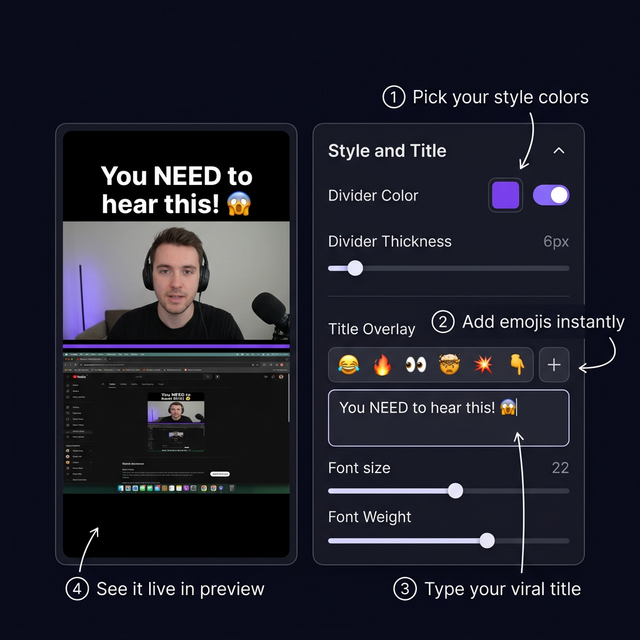 How to customize captions and titles